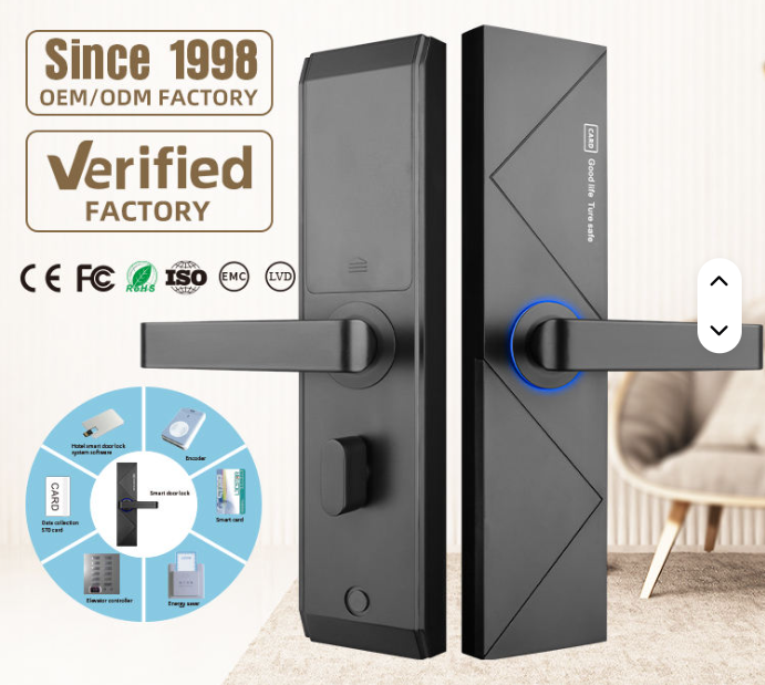 Novi Designis Ostium Ligneum RFID Hospitis Cardinae Clusurae Systema Cardinae Clusurae Hospitis RFID Clusurae