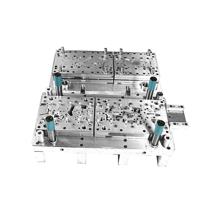 Continuous stamping die for decorative parts