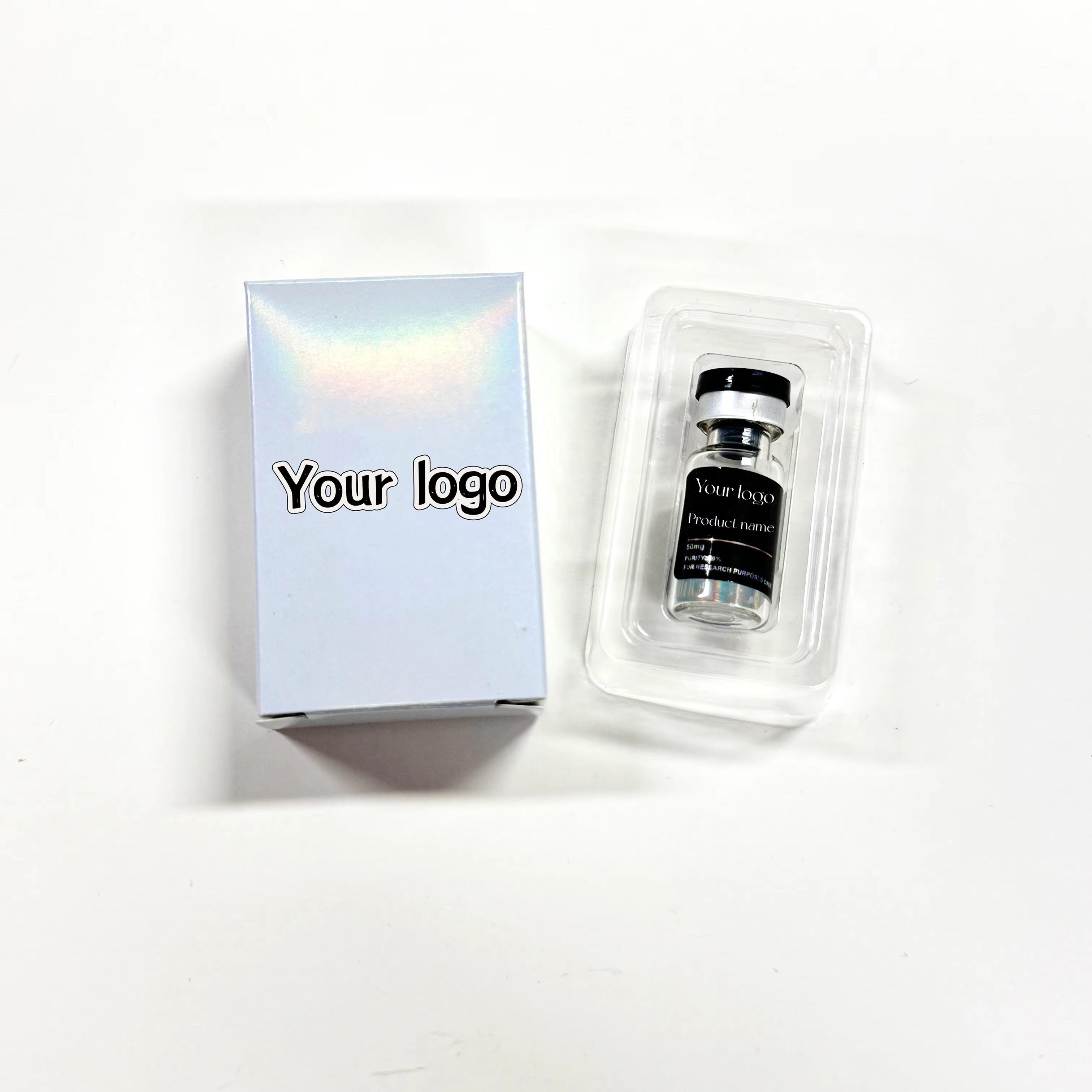 product small paper boxes custom logo printing 10ml vial box with labels sterile vials with rubber stopper-1