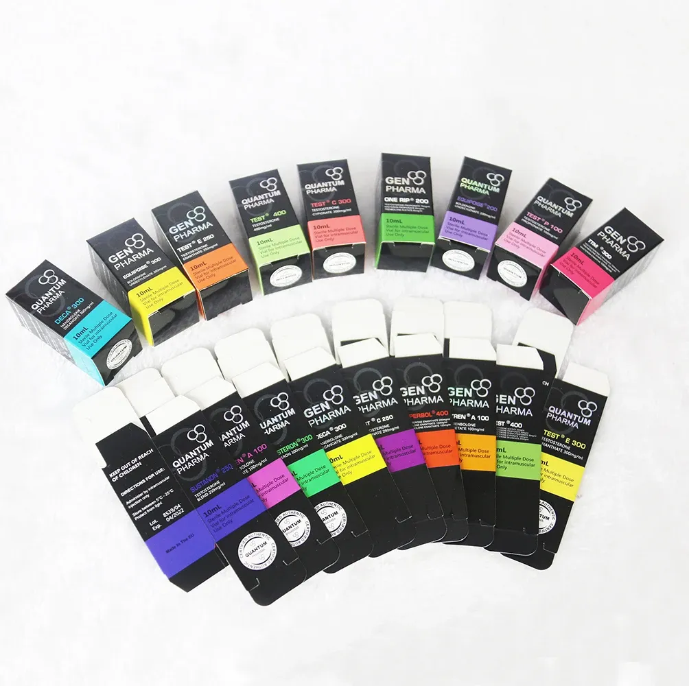 product holographic material custom printing hologram effect 10ml vial box and label for vials sust injection packaging boxes-1