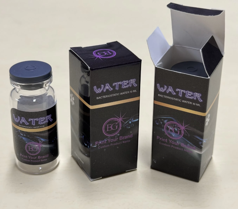 product custom logo standard size 10ml vial label and boxes boto xpepti white glossy hologram box-1