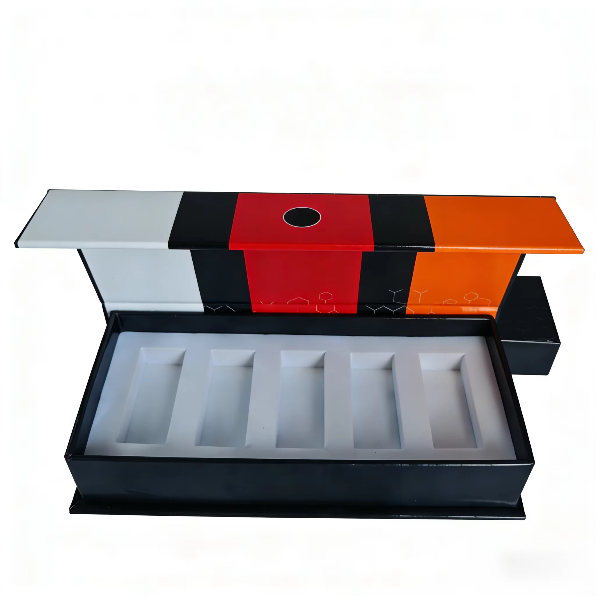 custom gold stamping logo double 2ml 3ml 5ml 10ml am poule peptide vial packaging box for cosmetic peptide vial with eva insert-2