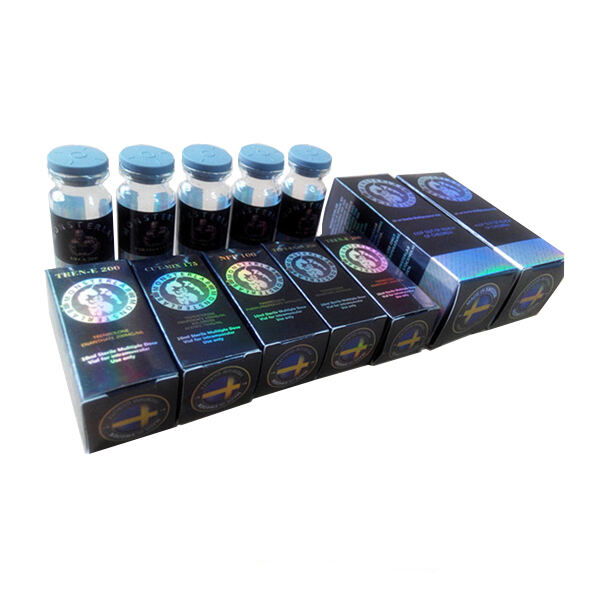 Custom Printing 10ml Vial Packaging Injtectren Clear Sterile Vials with Rubber Stopper Waterproof Labels