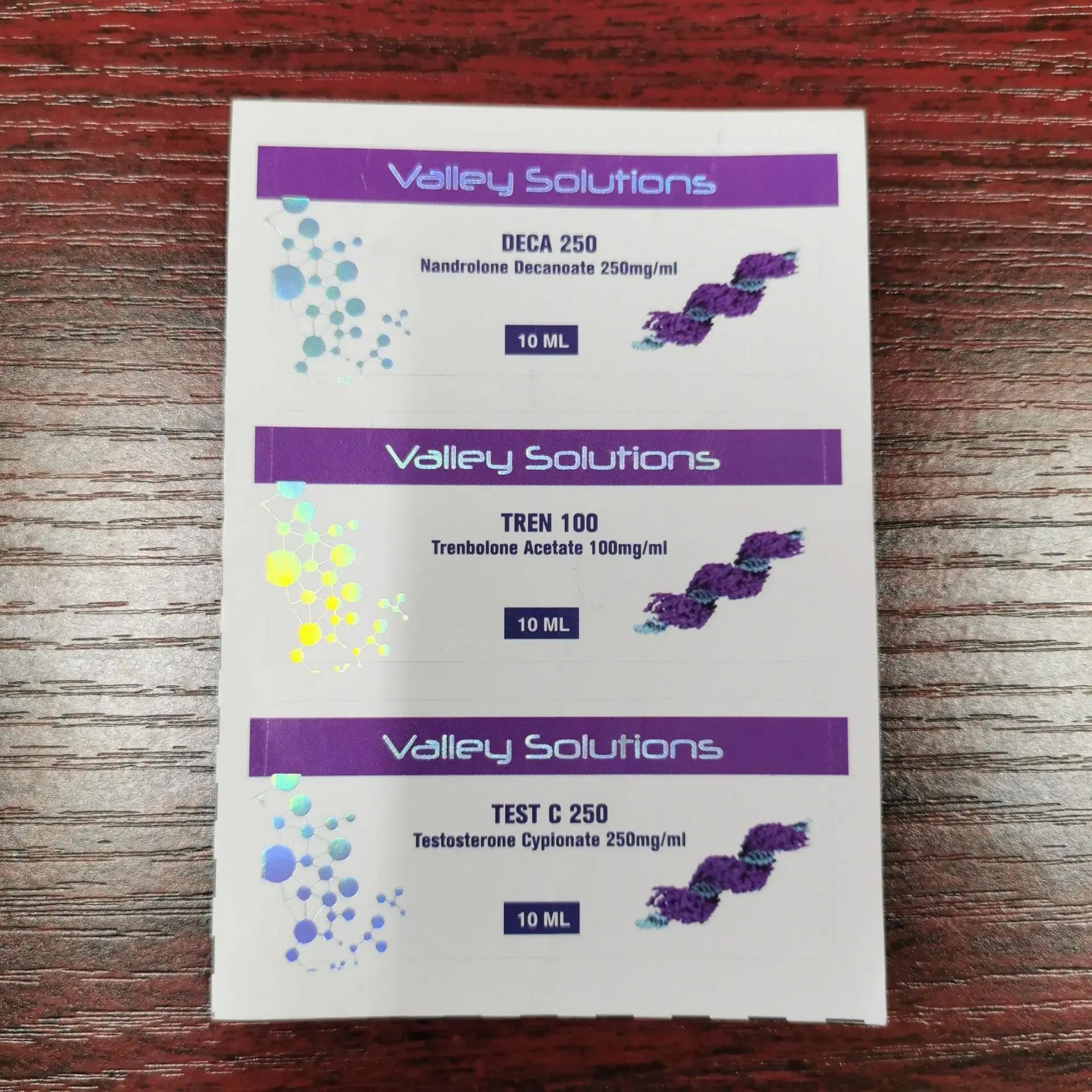  equi box hologram stamping 10ml vial box label-2