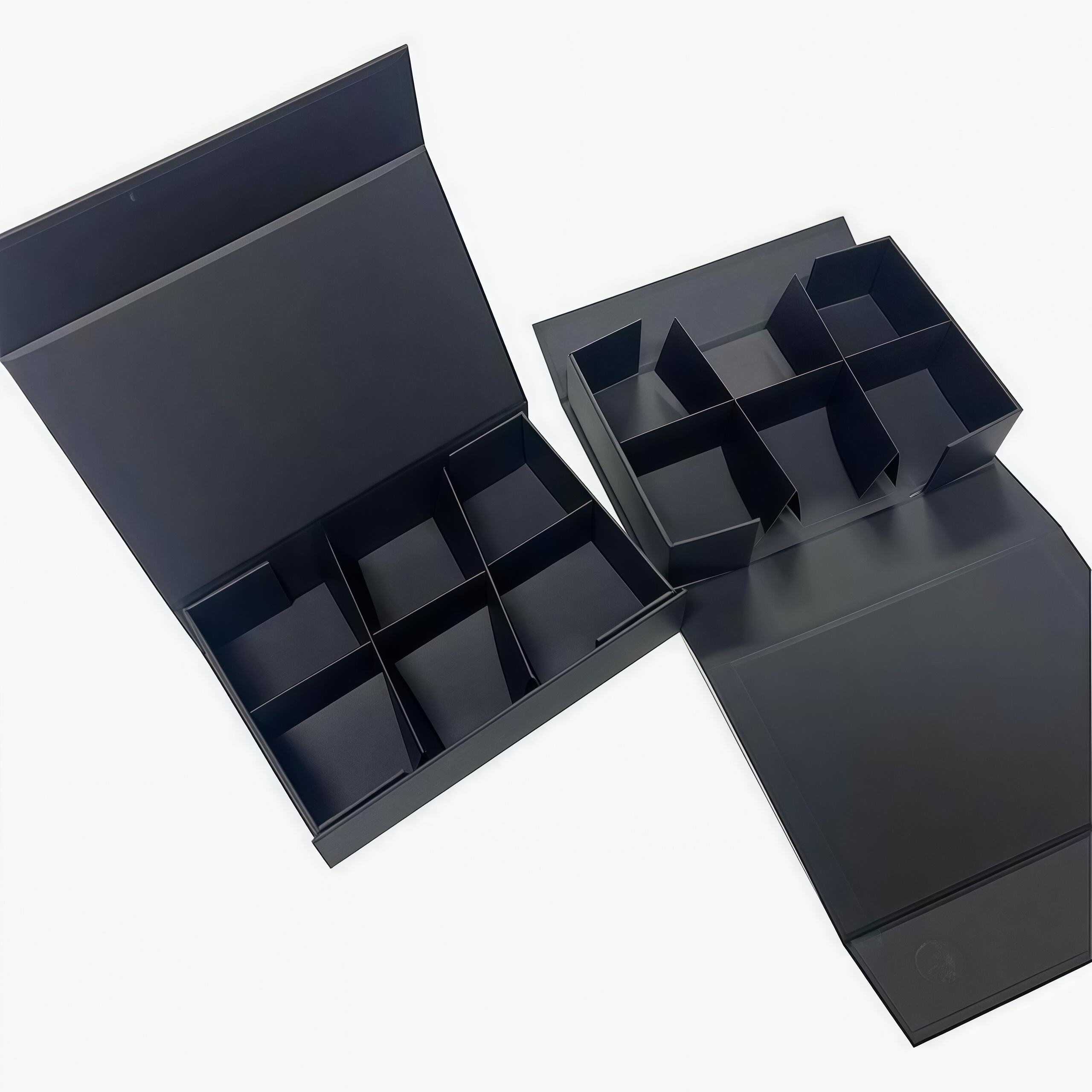 Premium Luxury Large Matte Rigid Paper Cardboard Black Foldable Empty Magnetic Closure Custom Logo Gift Box Packaging supplier