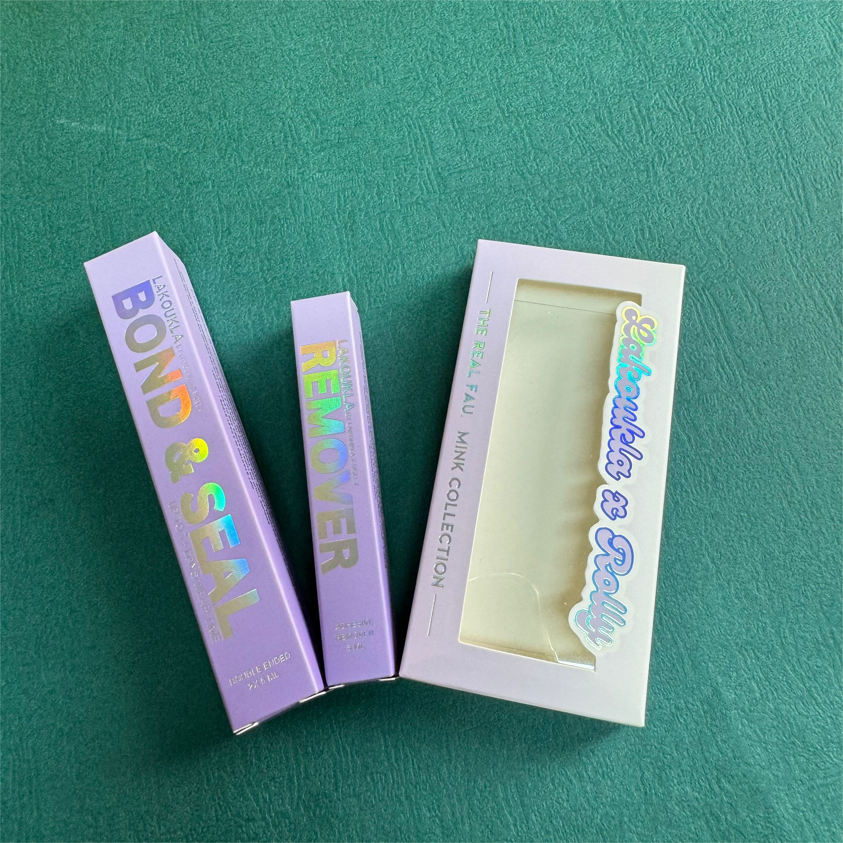 Wholesale Paper Lashes Boxes Custom Logo Diy Empty Eyelashes Packaging Box and Tray Lash Extensions Boxes details