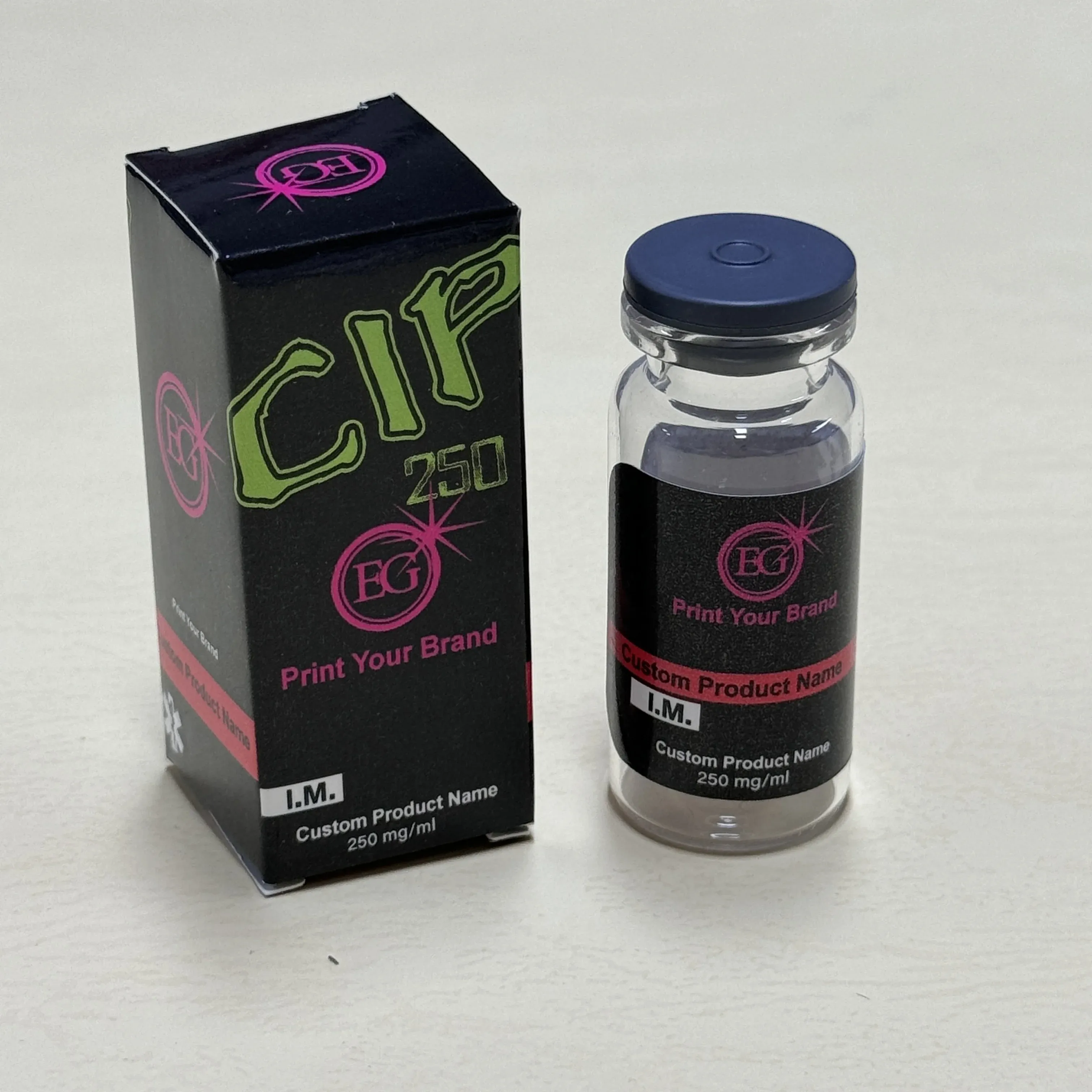 product custom brand injectable oil sticker labels and quick production paper boxes for 3ml 10ml vial sizes-3