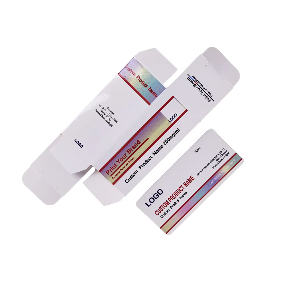 premium custom logo stickers  3ml 5ml 10ml hologram laser labels for bottles vials  packaging boxes-2