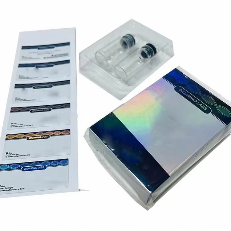 Prilagoditev Etične Obleke Hologram logotip za peptid Tirz Vials Pakirna kazalca z plastiko ploščo