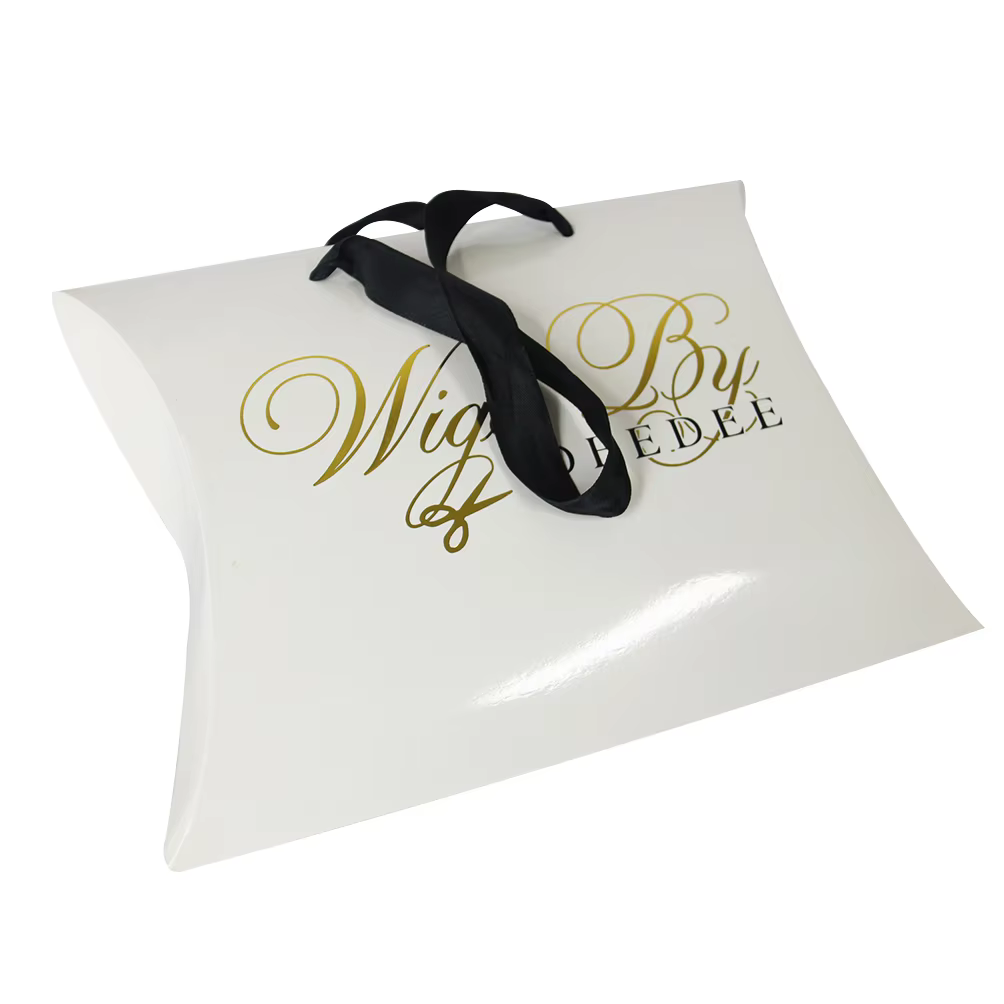 Wig Packaging Boxes Luxury Satin Insert Slide Tote Wig Box with logo Hair Wig supplier