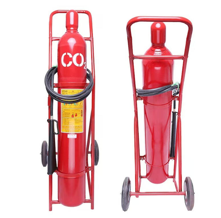 Large Capacity 35KG CK45 CO2 Gas Cylinders Refillable  Fire Extinguisher with Cart