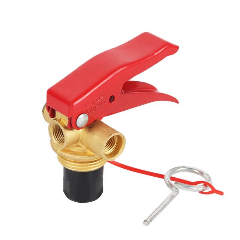 Yichang M24*1.5 Inlet Thread M12*1.5 Outlet Thread Brass Red Flexible Dry Powder Fire Extinguisher Valve Clean Agent Fire