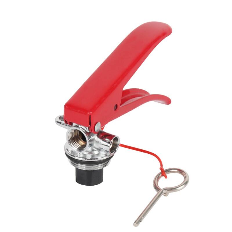 Easy-Install M30*1.5 Inlet Thread Brass Red Dry Powder Fire Extinguisher Valve Replaceable Part with Flexible Feature