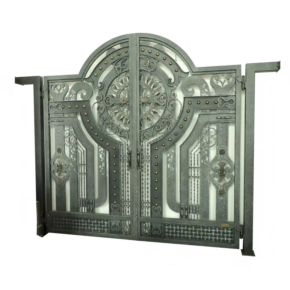 Swing Iron Main Doors for Outdoor Villa Park School Courtyard Hotel Hospital Elegant & Durable for Various Applications supplier