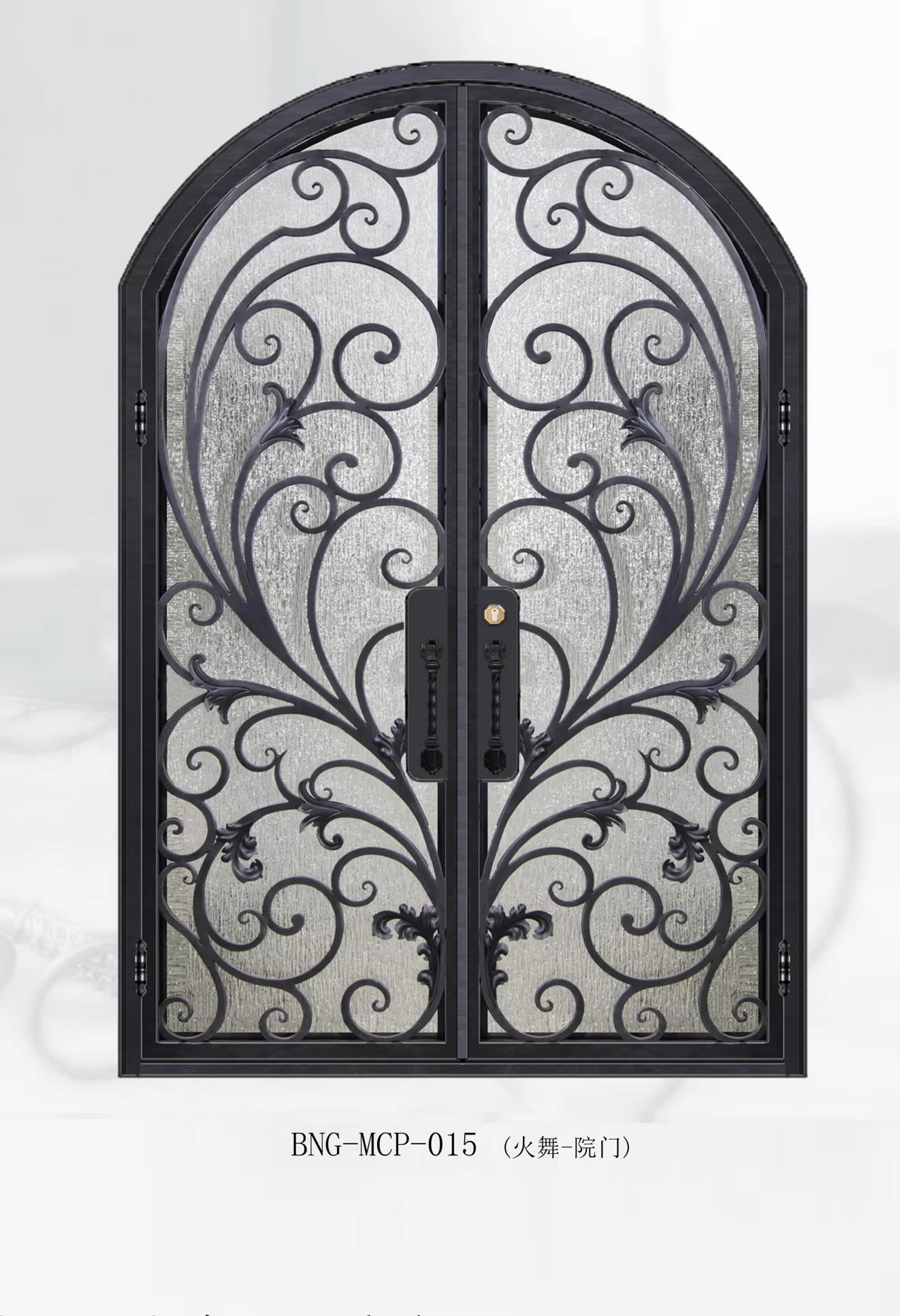 Elegant Wrought Iron Front Gates Design for Small Houses manufacture