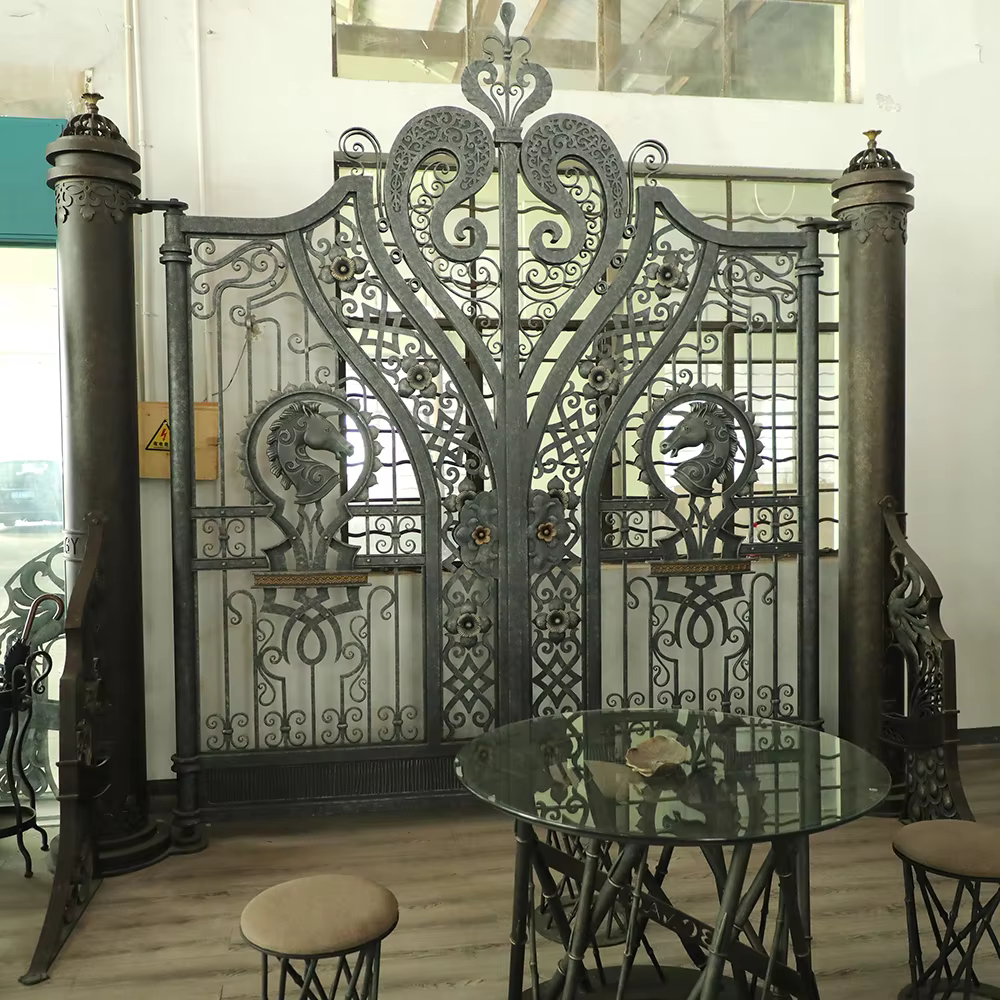 Automatic Sliding Wrought Iron Gate Secure and Stylish for Modern Homes supplier
