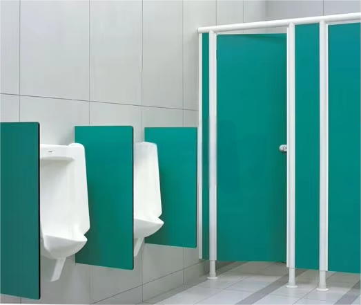HPL-Kompakt-Laminat Toilettenkabine Trennwandplatten wasserdicht und feuerbeständig mit SS304-Beschlägen für Stadien