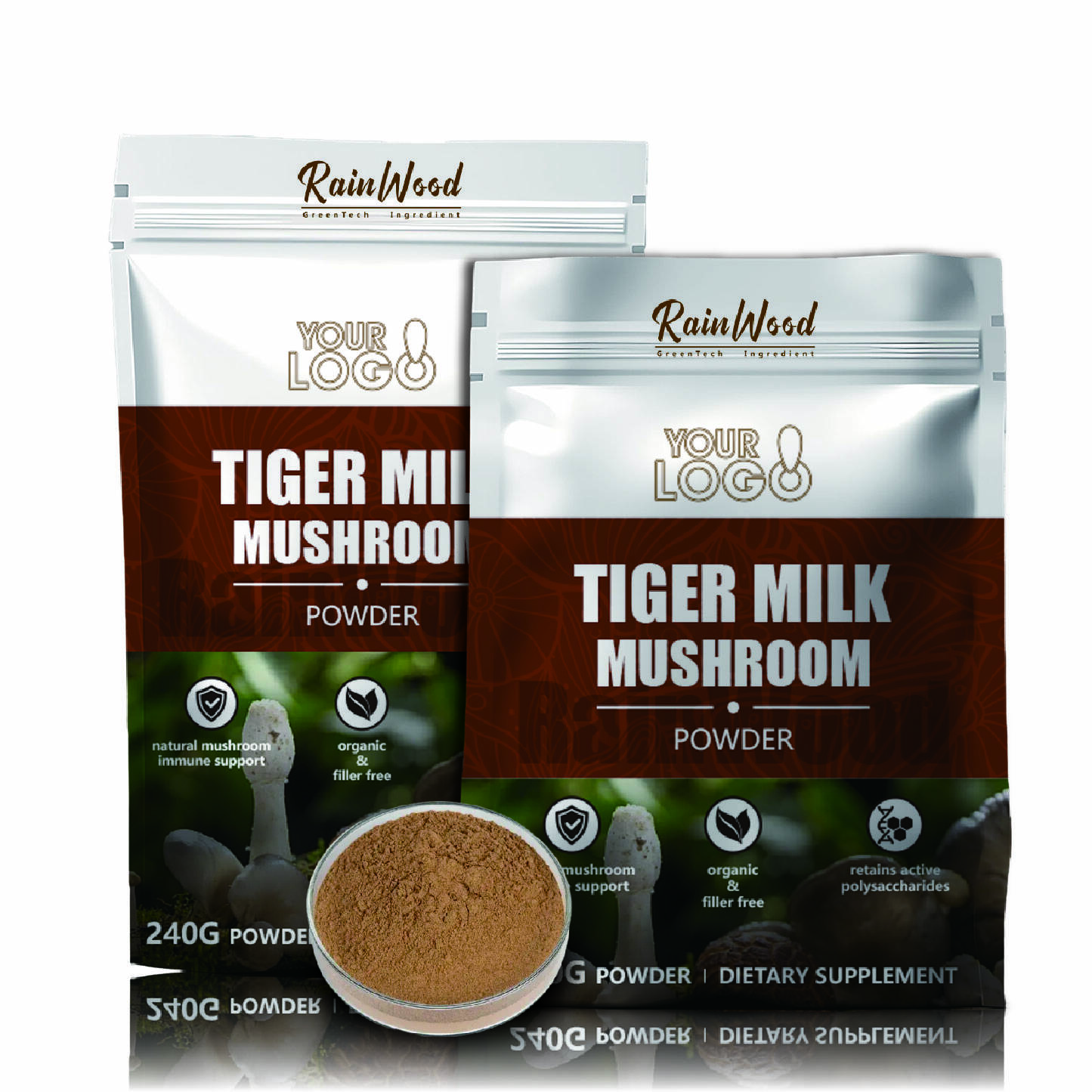 OEM ODM Polvere di Fungo Latte di Tigre Naturale Polvere di Fungo Latte di Tigre