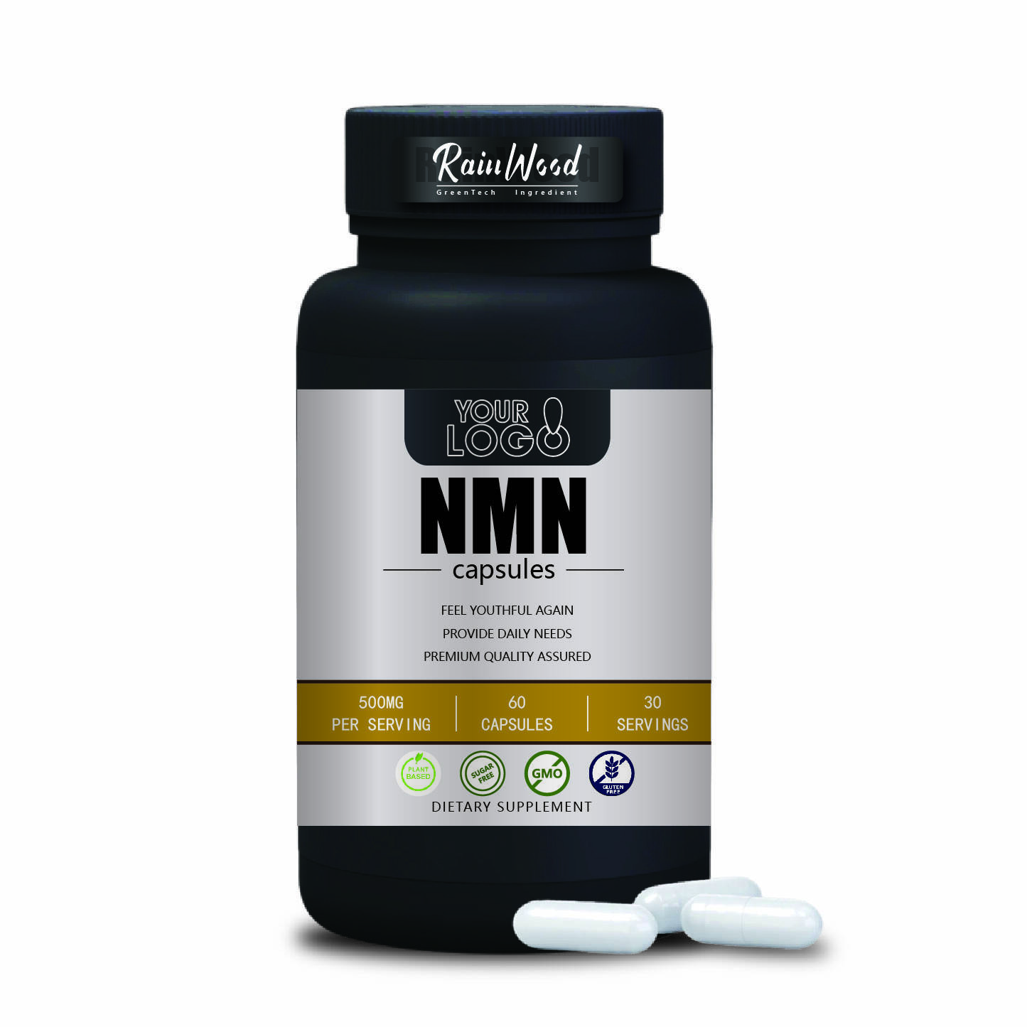 OEM ODM NMN Capsules 500mg Pure NMN Capsules