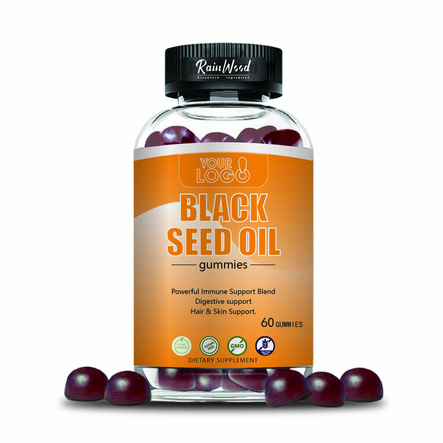 OEM ODM Black Seed Oil Gummies 500mg Black Seed Oil Gummies