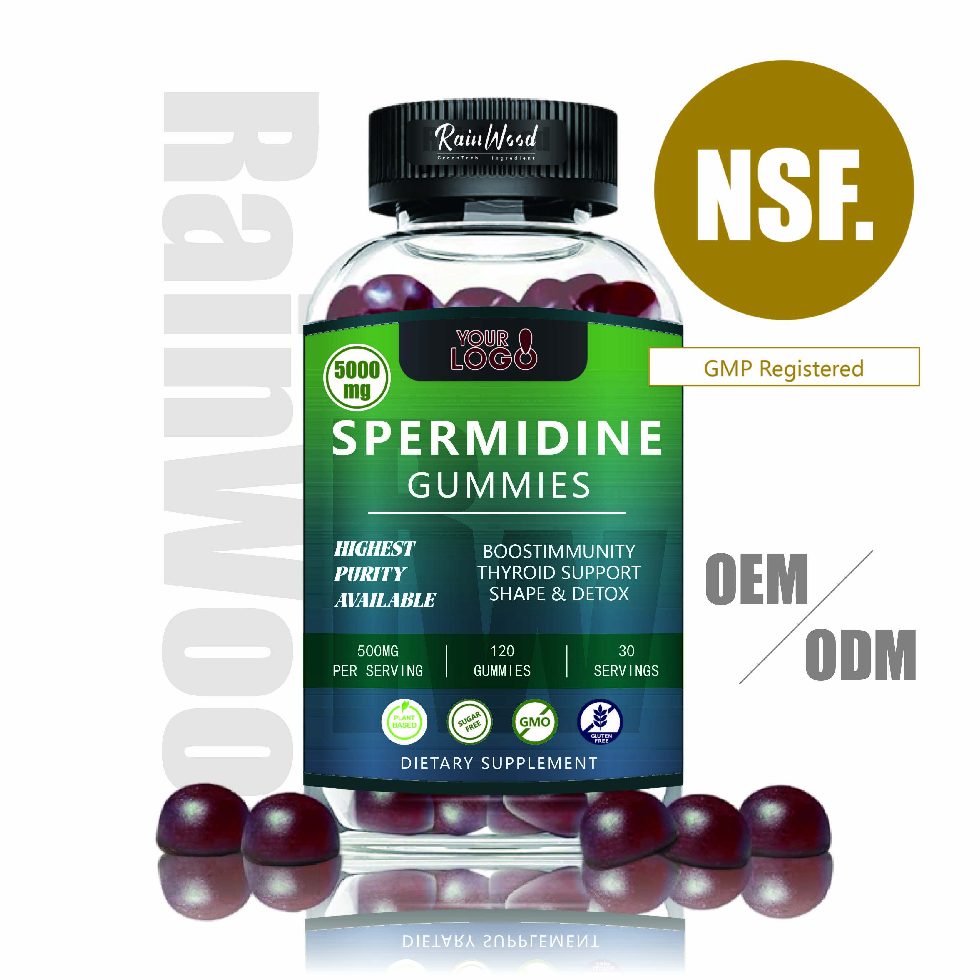 OEM ODM Spermidine Gummies 500mg Pure Spermidine Gummies