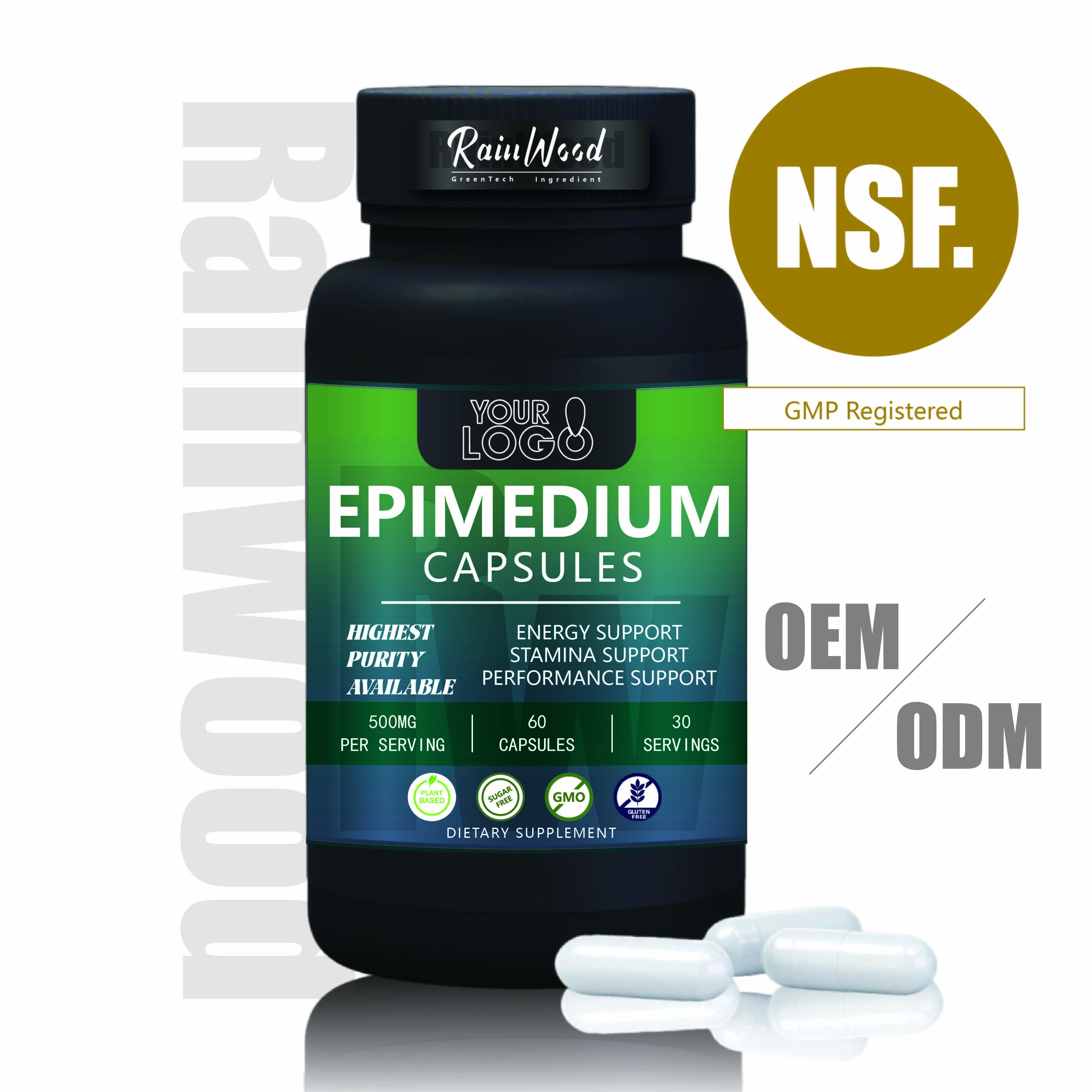 OEM ODM Kapsul Epimedium 500mg Kualitas Tinggi Kapsul Epimedium