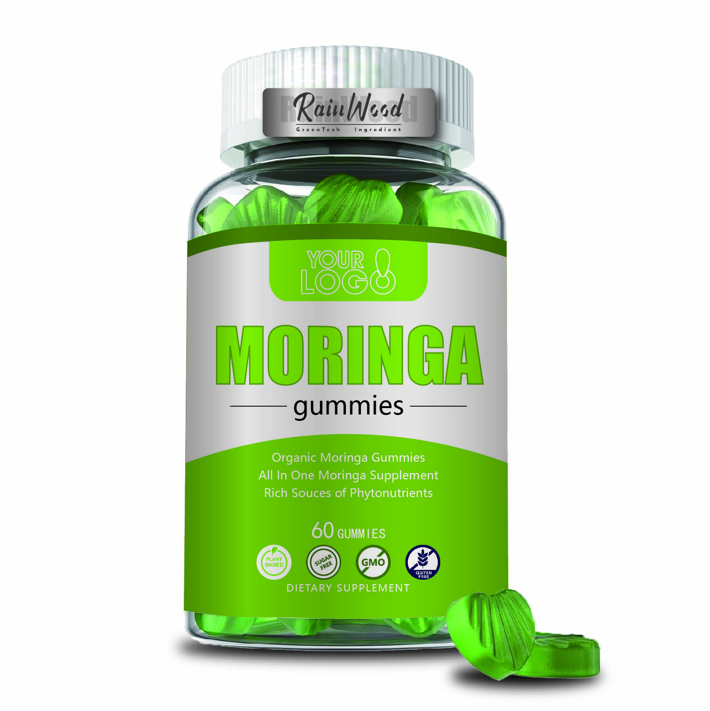 OEM ODM Moringa Gummies 500mg Pure Moringa Gummies