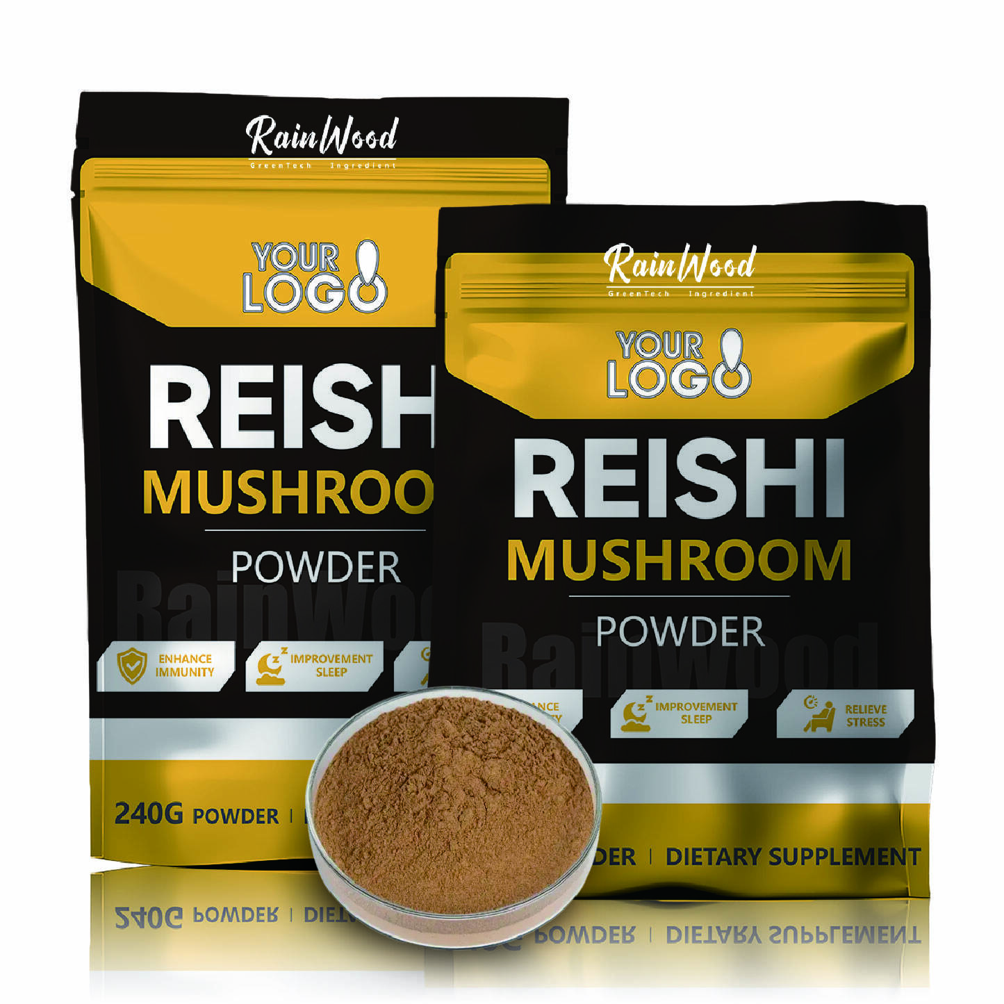OEM ODM Polvere di Fungo Reishi pura Polvere di Fungo Reishi