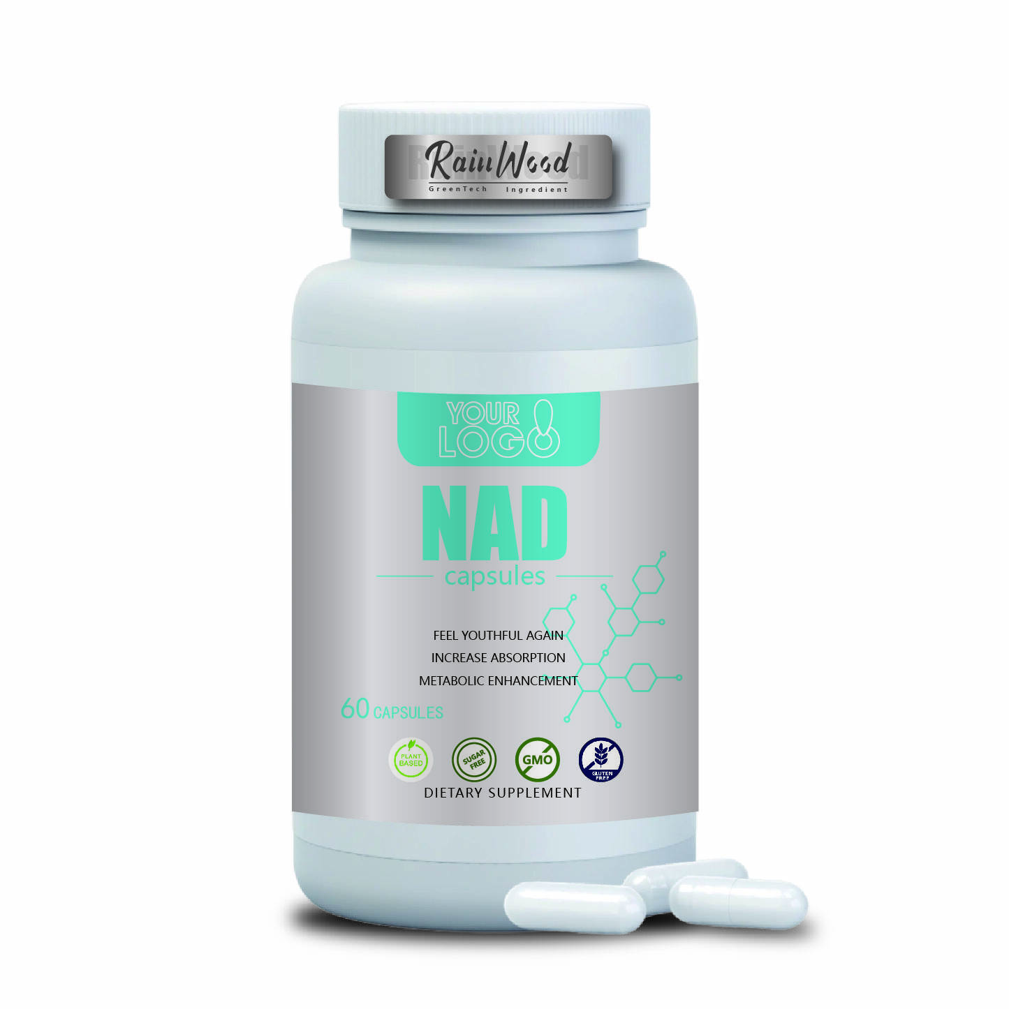 OEM ODM NAD Цэцэн 500мг Өндөр Үнэтзүйн NAD Цэцэн