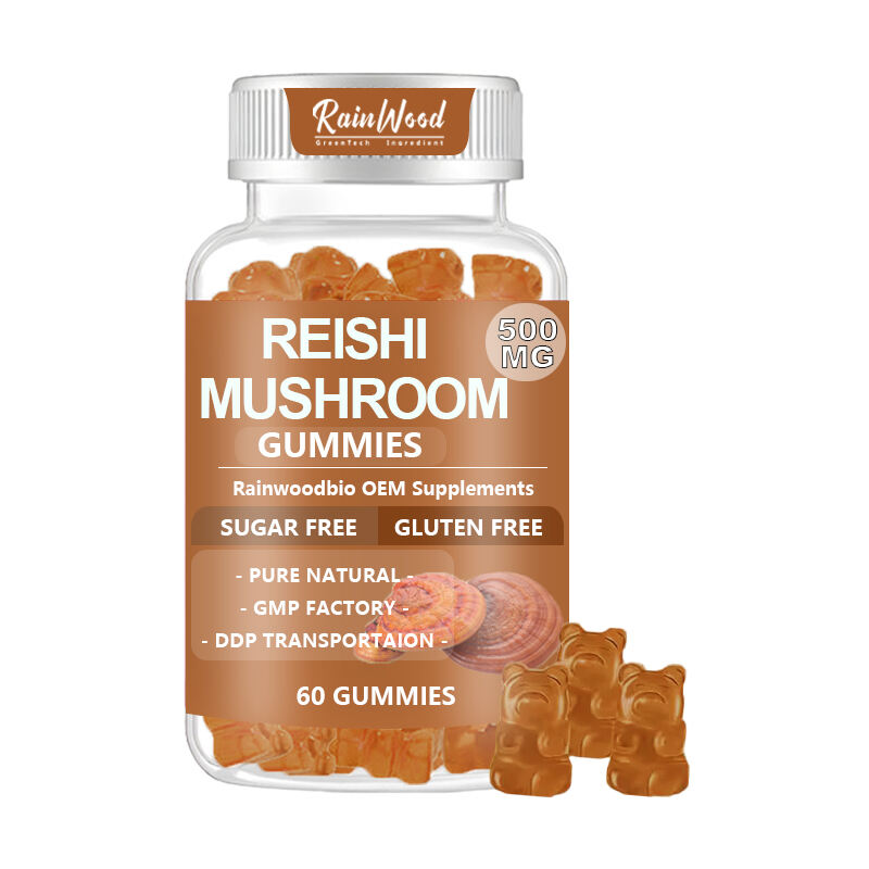 OEM ODM Reishi Mushroom Gummies 500mg Pure Reishi Mushroom Gummies