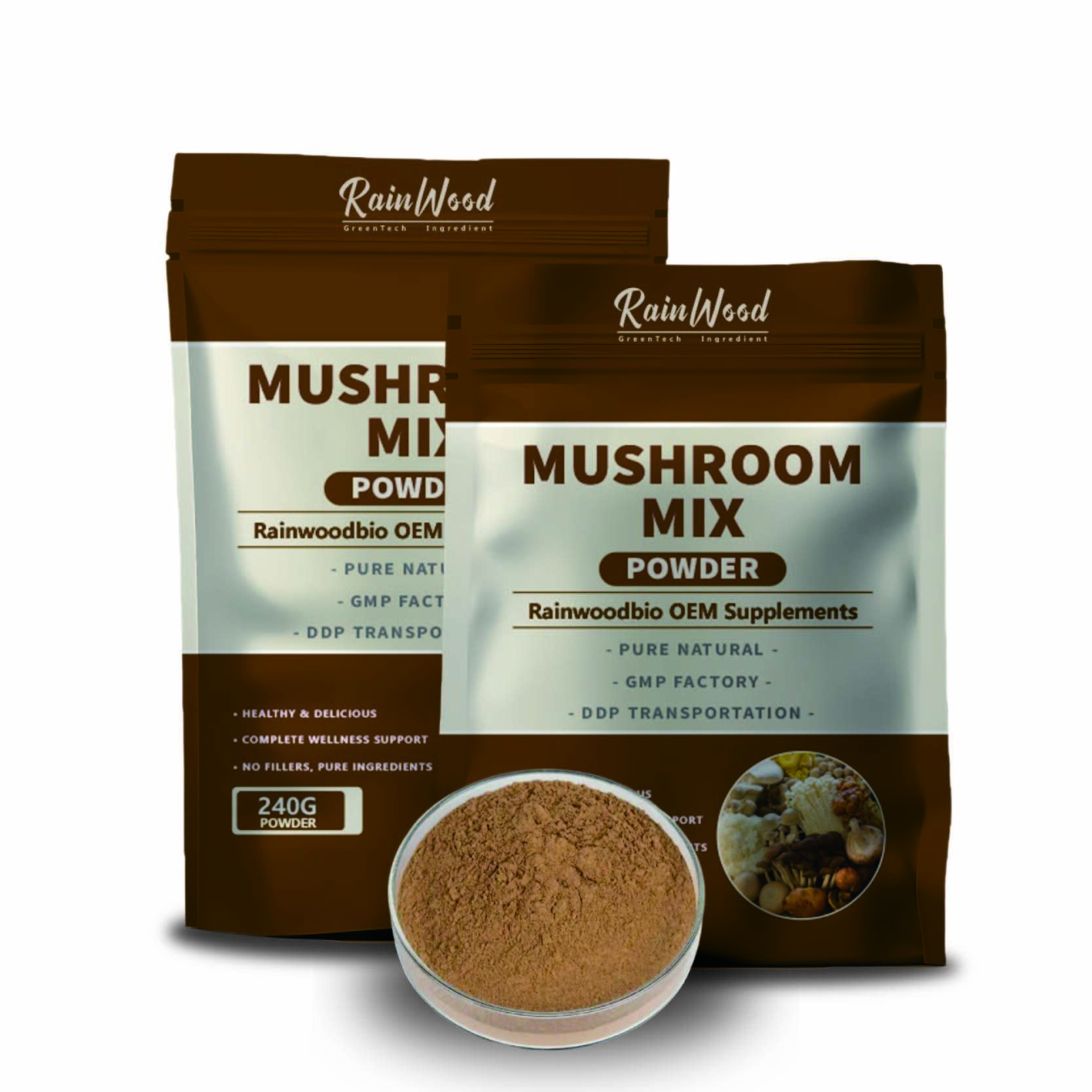 OEM ODM Mix di Funghi Puro Mix di Polvere di Funghi