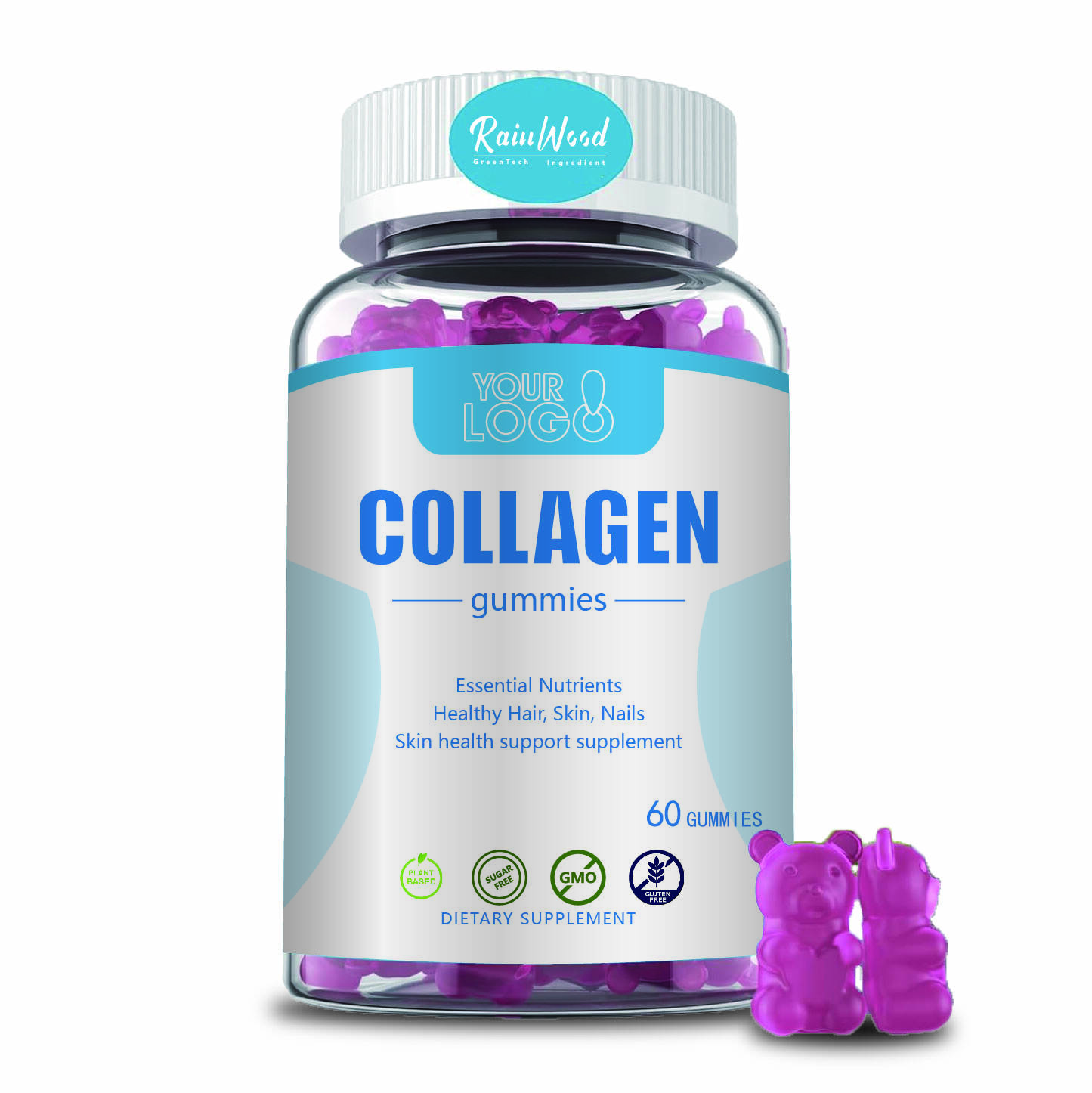 OEM ODM Collagen Gummies 500mg Collagen Gummies