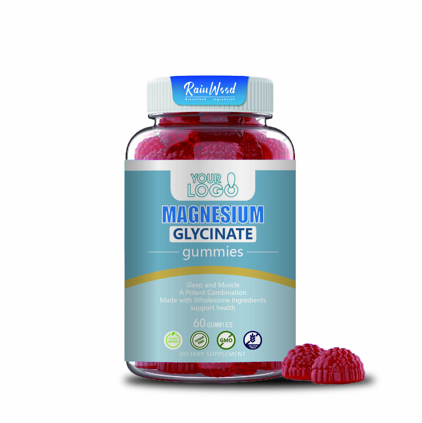 OEM ODM Magnesium Glycinate Gummies 500mg Magnesium Glycinate Gummies