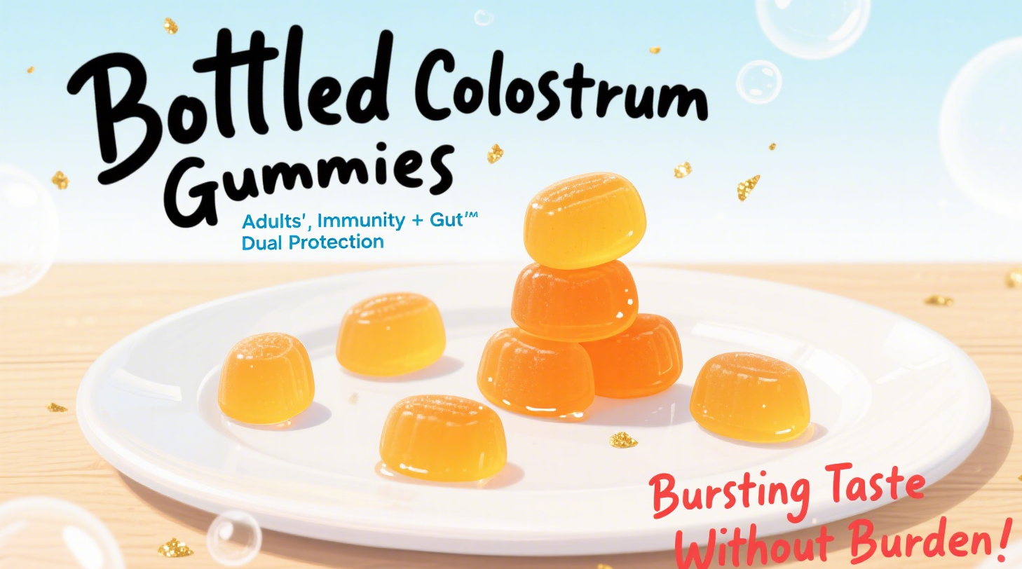 Bottled Colostrum Gummies: Adults' 「Immunity + Gut」 Dual Protection, Bursting Taste Without Bur