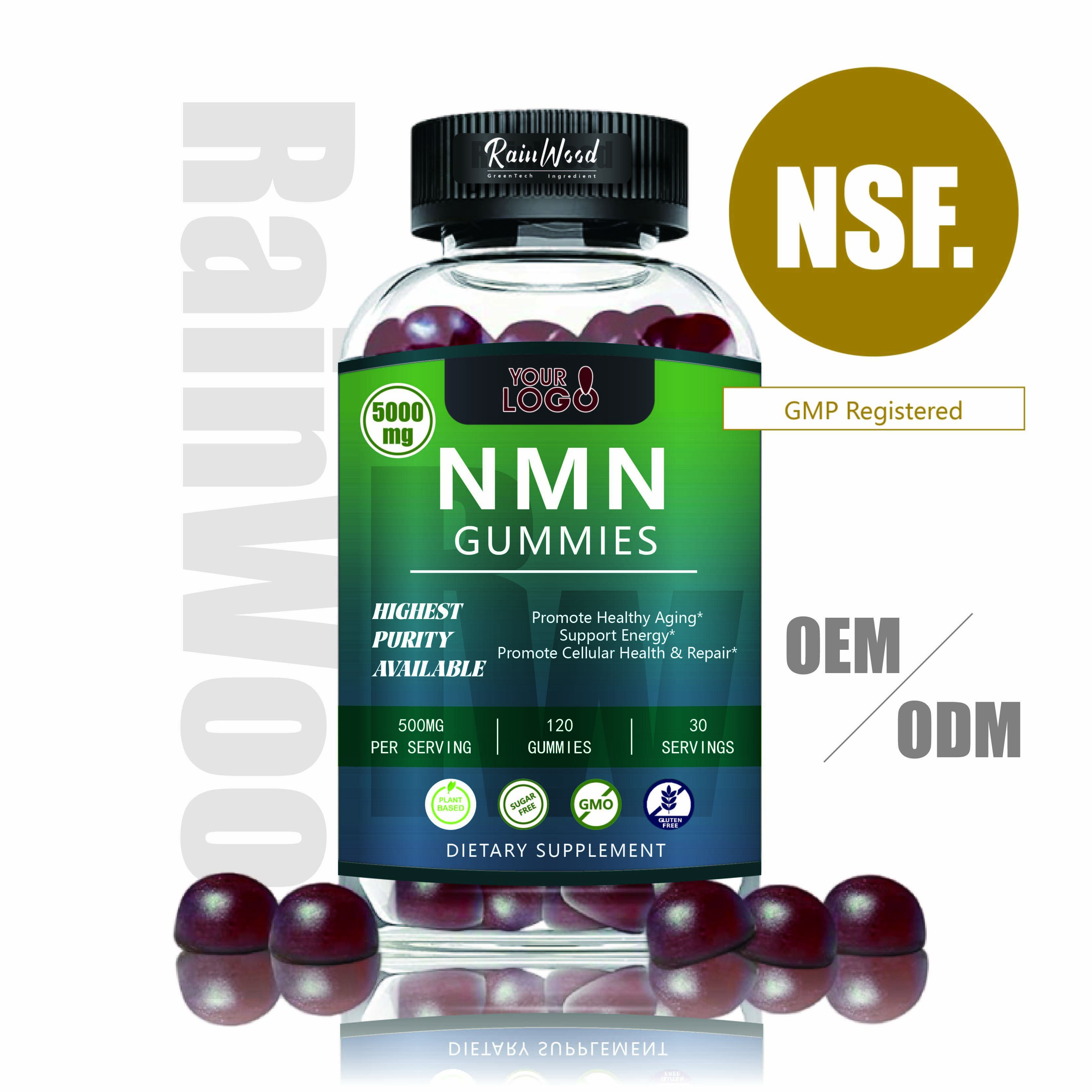 OEM ODM NMN Gummies 500mg Pure NMN Gummies