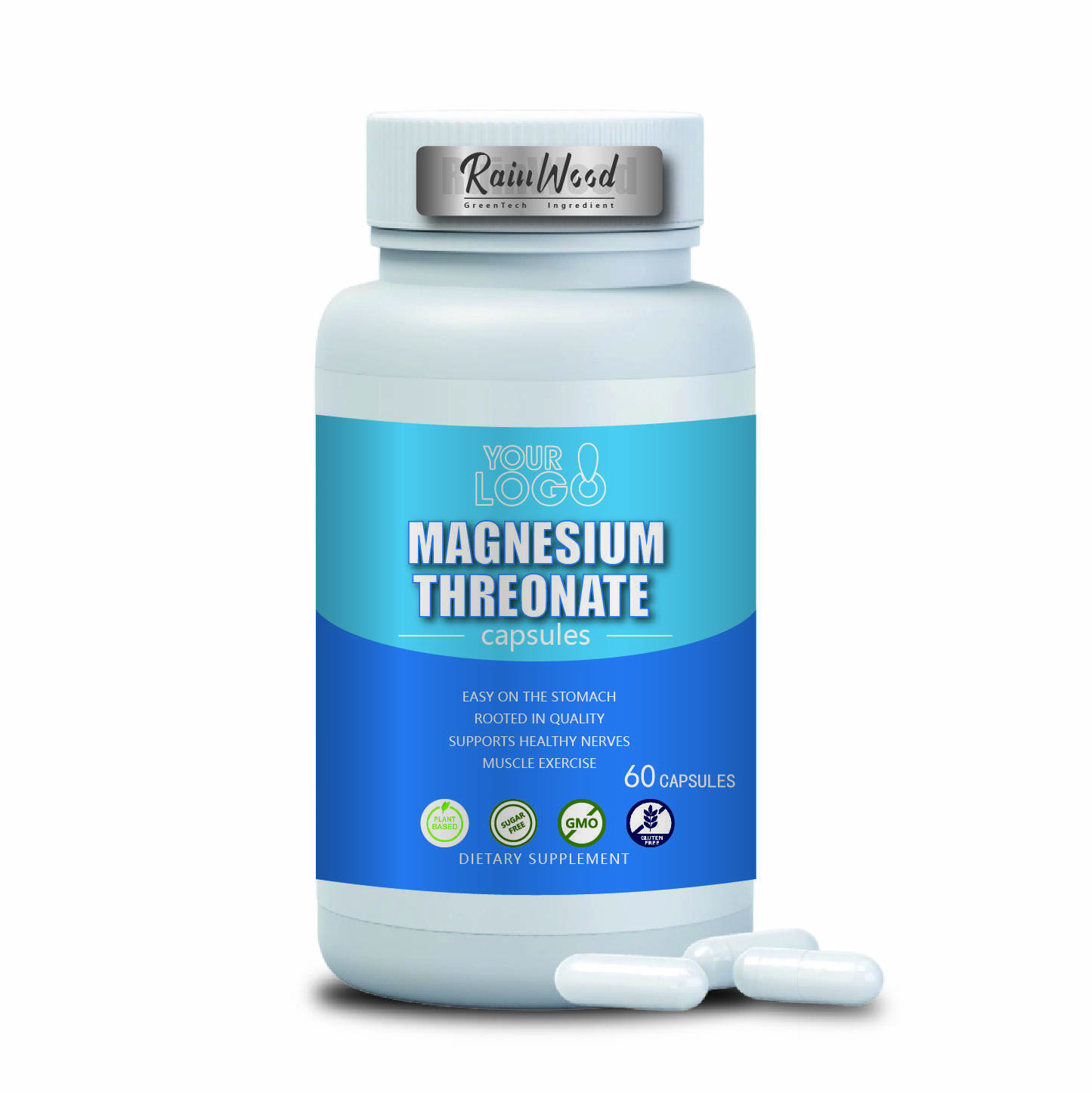 OEM ODM Capsule di Magnesio Threonate 500mg Capsule di Magnesio Threonate