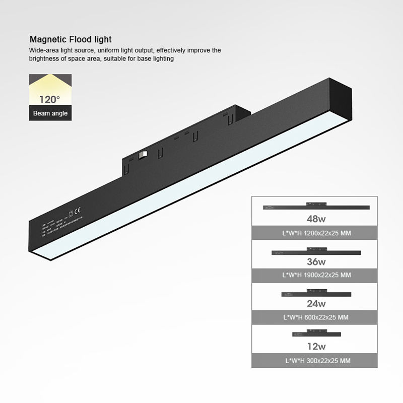 Magnetisk skinnebelysningssystem - OSRAM LED-chips, stærk magnetisk kraft