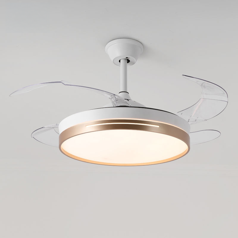 Ventilatore da soffitto con lama retrattile da 42 pollici - Illuminazione a tre colori, telecomando