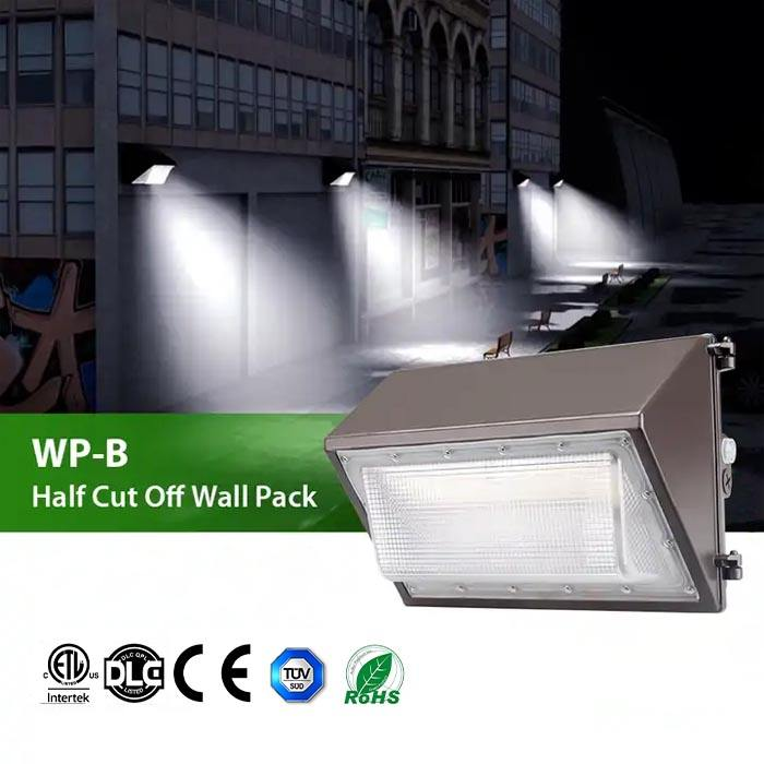 WP - B Lampu Dinding LED Separuh Terpotong - Kedap Air IP65, Sel Surya Dari Senja ke Subuh