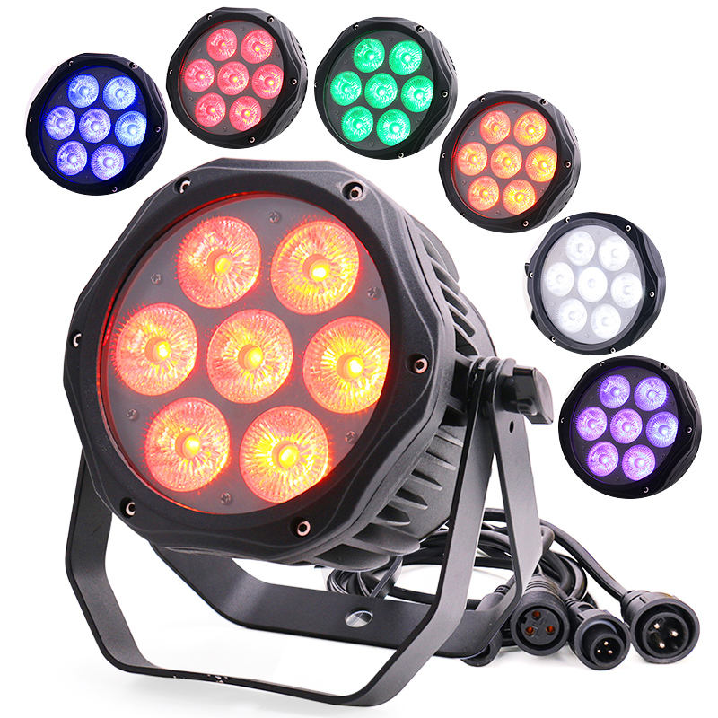 7x18W RGBWA+UV LED Par-verlichting - Hoge vermogens podiumverlichting - Ideaal voor DJ's, feesten, concerten, clubs, evenementenverlichting