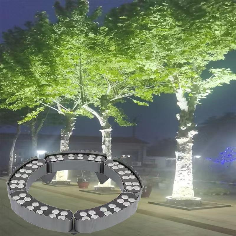 Buiten RGB LED-boomverlichting - Waterdicht, meerkleuren RGB LED-ringlicht met instelbaar ontwerp, ideaal voor tuinontwerp en boomstamverlichting