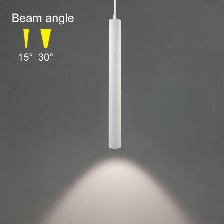 Lampu Gantung LED - CCT Dapat Diatur, CRI Tinggi, Sumber Cahaya COB, Sudut Sorot 15°/30°, untuk Pencahayaan Interior, Desain Modern, Rumah Aluminium