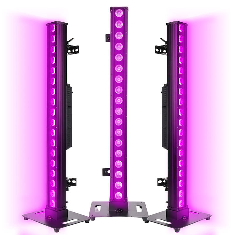 barra de Luz de Palco LED RGBW 4-em-1 de 18PCS 20W - Resistente à Água IP66, Controle de Cor por Ponto Único - Ideal para Iluminação de Palco, DJ, Festa e Eventos