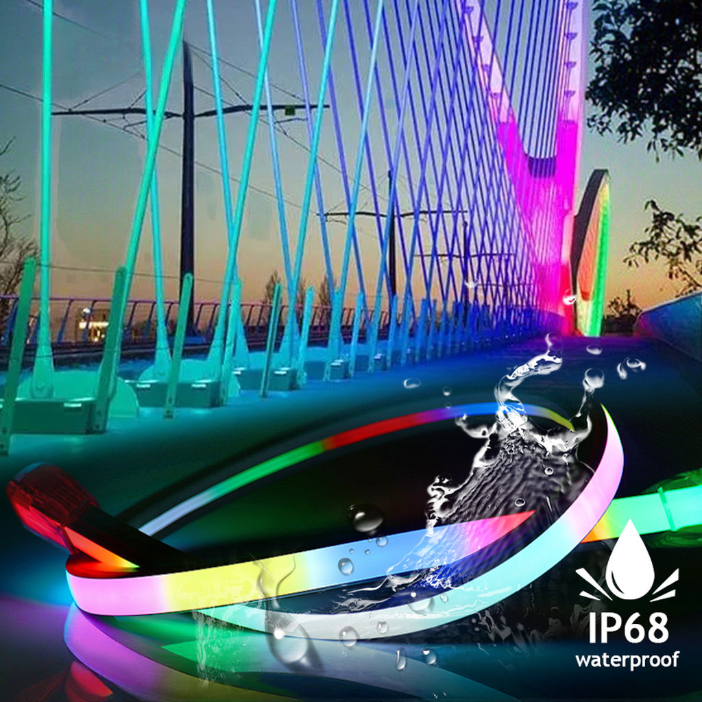 18x16mm LED Neon Esnek: IP65/IP68 Su Geçirmez, Dinamik RGB Renkler, Maks. Uzunluk 50m - Dış Mekan İşaretleri ve Mimari Aydınlatma İçin Mükemmel