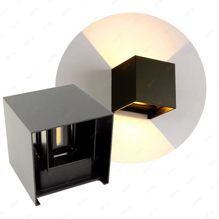 LED-up- en downwall sconce - 0°-120° instelbare hoek, IP65 waterdicht, CCT instelbaar, voor binnen- en buitenverlichting, modern design, aluminium behuizing