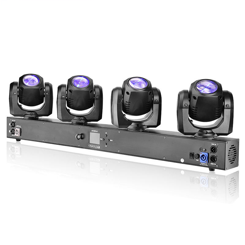 barra de luces LED RGBW de 4 cabezas móviles para iluminación de escenario, discoteca y DJ