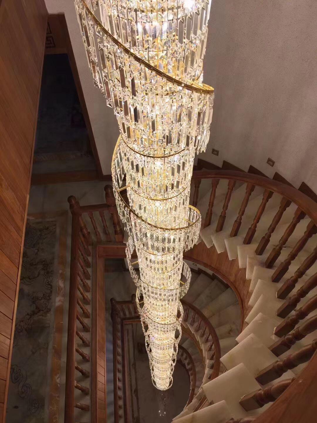 Spiral Crystal Chandelier