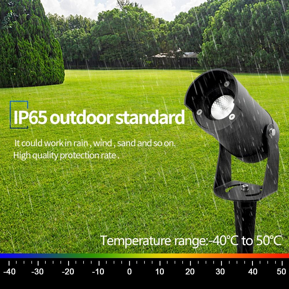LED Tuin Spot - Instelbare CCT en RGB, Verstelbare Lichtbundelhoek, IP65 Waterdicht, voor Tuin- en Buitenverlichting, 2 Montageopties