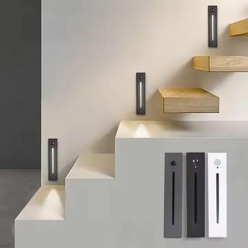 Slimme LED-trapverlichting met bewegings- en lichtsensor - Moderne binnen/buitenmuurverlichting voor trappen, gangen en hallen, automatische aan/uit-schakeling, 120° detectiehoek
