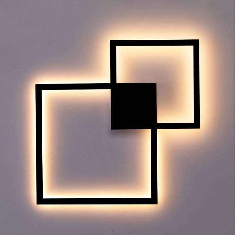 Modern LED Wall lamp with remote control dimming - 24W decorative wall light with aluminum and acrylic construction, suitable for multiple scenes, color temperature 2700-3500K, 3-year warranty